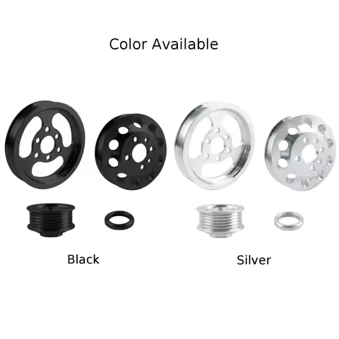 3Pcs Aluminum Belt Pulley Kit For Golf For GTI For Jetta For TT 99-05 1.8T Turbo 2.0L Crankshaft Cra