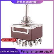 AC 380V 10A ON/OFF/ON 3 Positions 12 Pin Latching Toggle Switch 4PDT