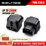 IEC C14 to Universal Socket C13 Power Adapter AC 250V Plug SELMES