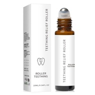 Mas Teether: Baby Natural Teether Roller, Relieve Gum Discomfort, Contains Chamomile and Rose Essent