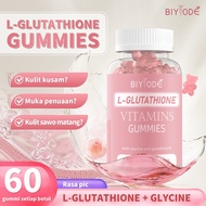 [BIYODE] Gummy L-Glutathione - Kulit Cerah & Lembap | 500mcg Gluta + Biotin | Vitamin C, D, E & Asid