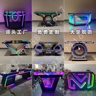 Bar Glows DJ Mobile Stainless Steel DJ Stand Nightclub KTV Party Room Acrylic Turntable