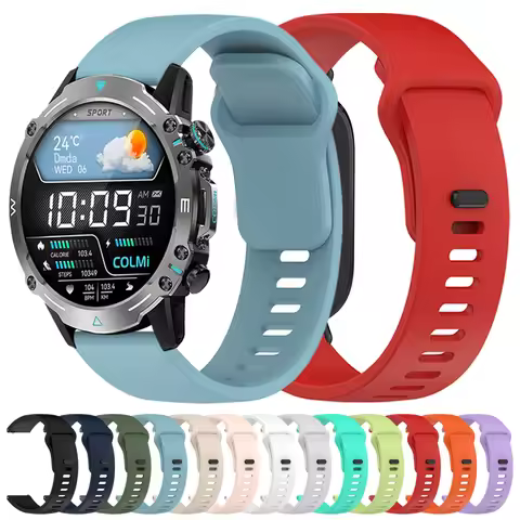 Silicone Sports Strap For COLMi M42 M41 P82 V73 V76 P81 C63 20mm 22mm Soft Band For COLMI i28 Ultra 