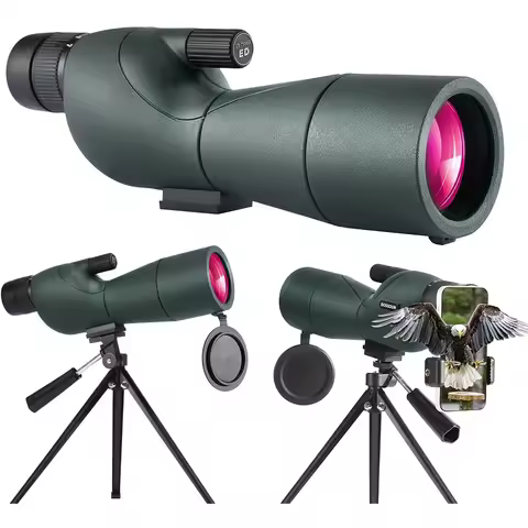 25-75x60 HD Spotting Scope Powerful Monocular Zoom Telescope BAK4 Prism ED Lens For Outdoor Camping