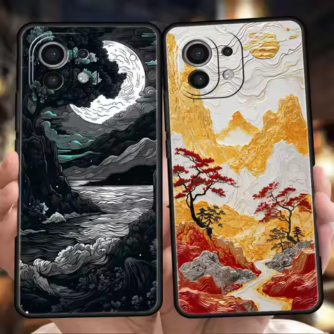 Landscape Painting Phone Case for Xiaomi Mi 14 13 12 11 Ultra 13T 12T Poco C51 F3 F4 F5 X3 X4 NFC M3