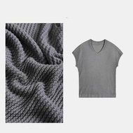 Women's Knitted Waistcoat Top - Micro-Fine Yarn Hemp Tencel | V-Neck & Small Flying Sleeve | WFSY602