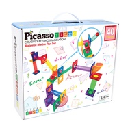 PicassoTiles 40 Pc Marble Run Building Blocks Connecting Set