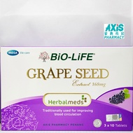 Bio-Life GRAPE SEED Extract 168mg 3 x 10 Tablets (1BOX) EXP: 01/2026