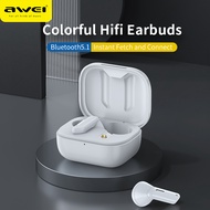 Awei T36 TWS PRO Mini Wireless Bluetooth Earbuds Smart Noise Canceling Zero Delay Bass Sound Gaming music bluetooth earphone With 5 Hours Playtime Ultra low loss Bluetooth V5.1 waterproof headphone for all bluetooth mobiles