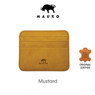 MAURO 100% Leather 🟫 Card Holder Wallet Business Card Holder Credit Card Holder Name Card Holder Dom
