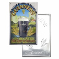 ป้ายสังกะสีวินเทจ Guinness The Taste of Ireland (ปั๊มนูน), ขนาด 20x30 ซม.