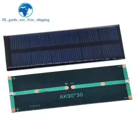 1/3PCS Solar Panel DIY Photovoltaic Solar Torch Cell Charger Lamp Light Sun Power Solar Charger 90*3