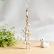 GIVEN Flower Pendant, Elegant Sweet Flower Cluster Keychain, Creative Ornaments Pearl Tassel Keychai