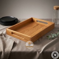 Wooden Tray + Handle Wooden Tray Box - 30x24x4 Cm