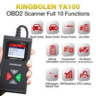 KINGBOLEN เครื่องอ่านรหัสรถยนต์ YA100เครื่องสแกน OBD EOBD อุปกรณ์วิเคราะห์รถยนต์สามารถใช้งานได้