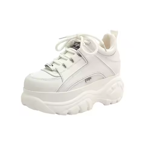 2021 Top Quality Genuine Leather Platform buffalo Shoes Women Casual Sneakers Round Toe Brand Luxury