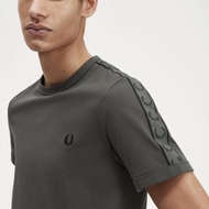 FRED PERRY CONTRASS ORIGINAL GREEN TAPED RINGER TSHIRT