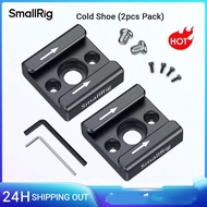 SmallRig Cold Shoe Mount Adapter With 1/4 Screws To Mount LED Light Monitor Handle crophone 2 PCS DI
