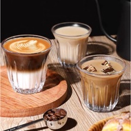 Set Of 6 Small Bottom Capuchino Glass Cups - Suitable For Coffee, Espresso