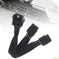 Lidu11 Mainboard CPU 8pin Extension Cable 1 to 2 Adapter Splitter Cable 8P To 4+4P