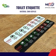 Toilet Etiquette Acrylic Signage