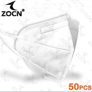 ZOCN 50PCS KN95 Mask Face 5 ply Protection KN95 Mask Washable N95 Mask Reusable Protection 5-Layers Disposable Protective Face Mask
