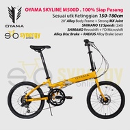Oyama Skyline M500D 20 Inch Alloy Folding Bicycle 6 Speeds Shimano Basikal Lipat Foldable Folding Bi