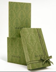 GUCCI古馳 特殊綠色浮雕 紙盒 禮盒.包裝盒 含緞帶