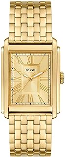 Fossil Carraway Men's Watch with Stainless Steel or Leather Band, Dress Watch for Men