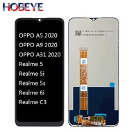 HOBEYE 100% Original Tested 6.5'' LCD For Realme 5 5i 6i C3 OPPO A5 2020 A9 2020 OPPO A31 LCD Display Screen Assembly For Replacement For OPPO A5 2020 LCD