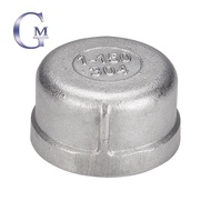 DN40 to DN50 304 Casting Stainless Steel Pipe Fittings Female Threaded Round Cap Corrosion Resistant