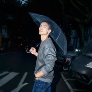 TAICHI素T 麂皮大學T 輕奢重磅寬鬆休閒麂皮絨厚磅素色長袖大學T 煙藍灰