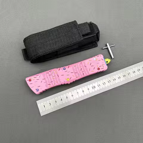 MiT donut combat TD knife CNC Aviation Aluminum Tactical gear Surviva Outdoor Camping Defense Pocket