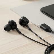 HiFi Wired Earbuds Type-C 3.5mm, Noise Cancelling, Deep Bass, Ideal for Movies & Gaming Fon Telinga 