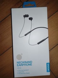 Lenovo Neckband Earphone HE05 #藍牙版本5.0 #磁吸掛頸式藍牙耳機 #10mm揚聲器直徑 #包大中小耳塞 #包充電線