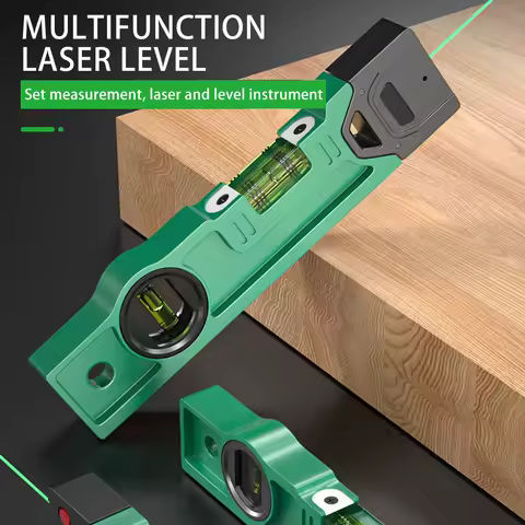 Magnetic Mini Spirit Level Ruler Multi Functional Laser Level Ruler Laser Level Line Tool Horizontal