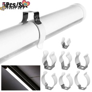 MARIER 5Pcs Lamp Tube Clip, Fixing Clips Base Tool Spring Terry Clip, Durable Clamp Holders T3/T4/T5