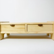 雙抽屜螢幕增高架(寬42CM) 收納 書桌 展示架