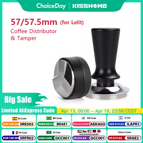 Coffee Tamper 57mm 57.5mm Constant Pressure Elasticity Distributor Tools For Lelit Anna Barista Espr