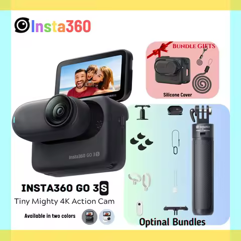 Insta360 GO 3S Tiny 4K Action Camera Black White 39g 64G 128G Action Pod AI Editing Waterproof FlowS