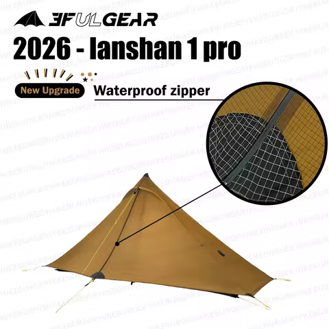 3F UL GEAR Lanshan 1Pro 2026 Tent Outdoor Ultralight Camping Tent 690g/1.52lb Silpoly Tent T-zip Doo