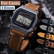 18mm Vintage Retro Leather Strap For Casio Mod Kit F91W W-800H SGW400 F84 F105/108 A158/168 AE1200/1
