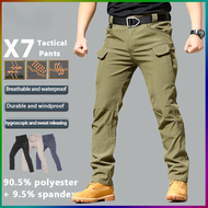【Buy 1 Get 1 Free】 IX7 Tactical Pants Mens Quick-Drying  Waterproof Cargo Trousers Outdoor Multi Poc
