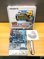 เมนบอร์ด GIGABYTE H61M -DDR3 (LGA1155)-  ราคาประหยัด อุปกรณ์ครบ  เฉพาะเมนบอร์ด