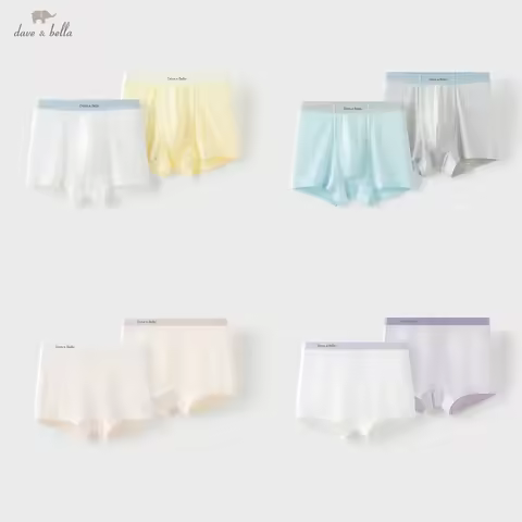 Dave Bella Boys Girls 2 Pieces/Set Panties 24M-13Y Baby Kids Underpants Antibacterial Cool Panties B