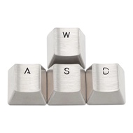 Stainless Steel Metal Silver WASD Letter Keys OEM Profile Personalized Translucent Mechanical Keyboa