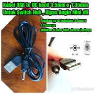 1.35mm USB to DC cable for LAN hub switch for mini fans etc. USB to DC 5v for Lan Hub USB to DC for 
