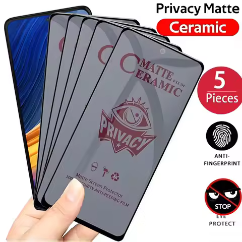 1-5PCS Matte Ceramic Privacy Screen Protector For Xiaomi Redmi Note 13 Pro 12 11 10 9 8 13C Poco M6 
