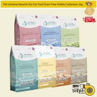 Pet Universe Nourish Dry Cat Food Grain Free Vitality Collection-1kg