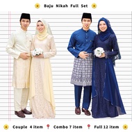 Baju Nikah Full Set . Lace Dress . Baju Melayu Moden . Baju Bertunang Akad Nikah . Muslimah Dinner D